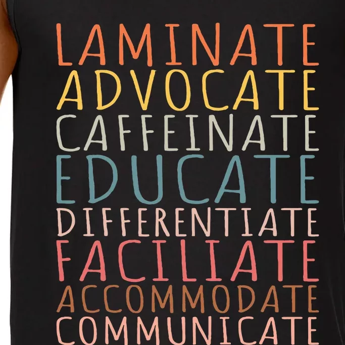 Sped Caffeinate Advocate Laminate Educate Teacher Comfort Colors® Tank Top