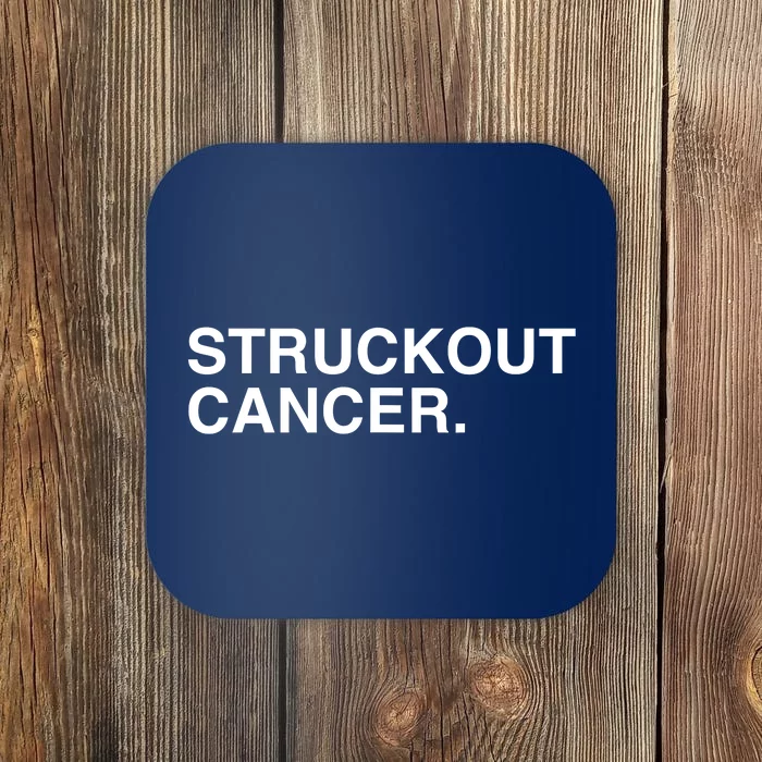 Struckout Cancer Awareness Walk Baseball For Men Women Coaster