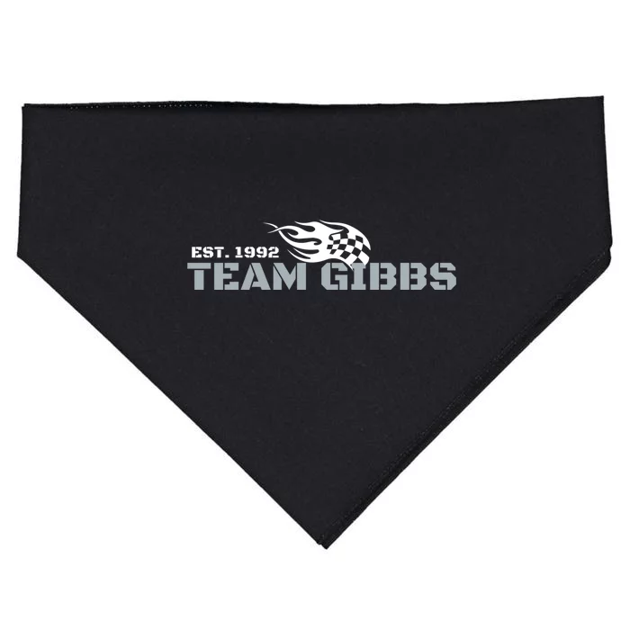 Stock Car Auto Racing Team Gibbs Est 1992 Novelty Athletic Gift USA-Made Doggie Bandana