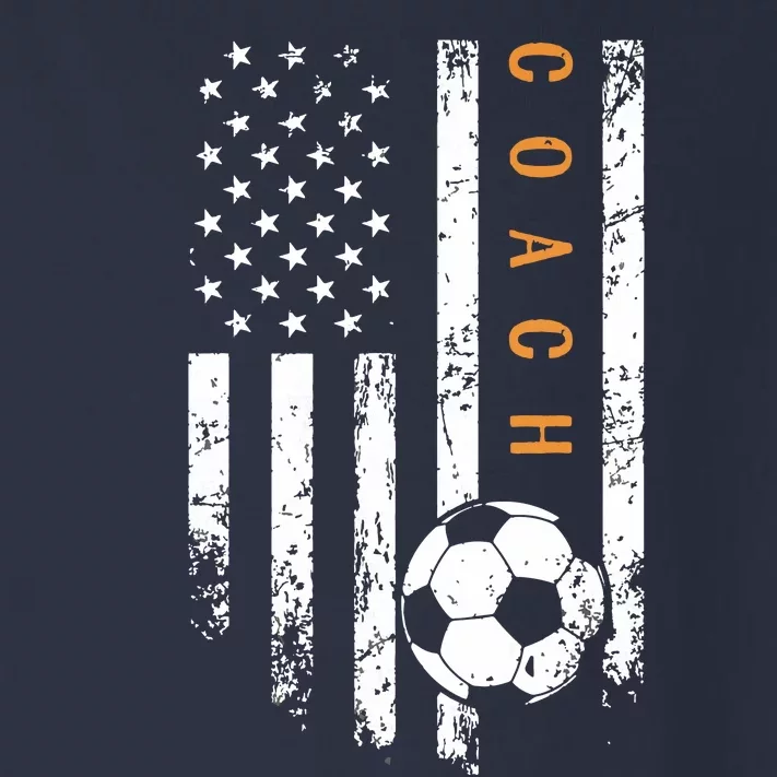 Soccer Coach American Flag Design Soccer Trainer Coaching Toddler Long Sleeve Shirt