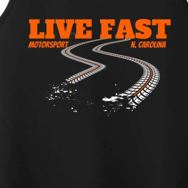 Stock Car Auto Racing Team Live Fast Novelty Athletic Meaningful Gift Performance Tank