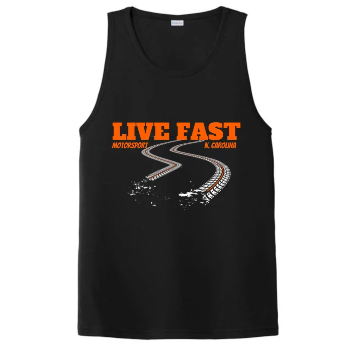 Stock Car Auto Racing Team Live Fast Novelty Athletic Meaningful Gift Performance Tank