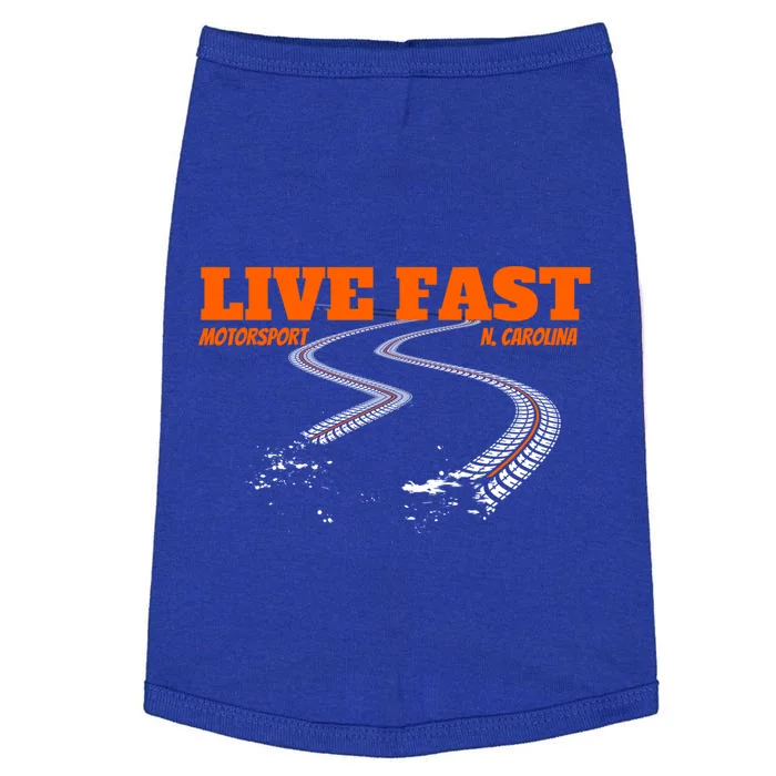 Stock Car Auto Racing Team Live Fast Novelty Athletic Meaningful Gift Doggie Tank