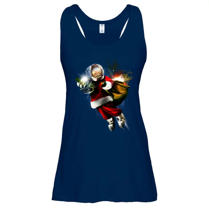 Santa Claus Astronaut In Space Ladies Essential Flowy Tank