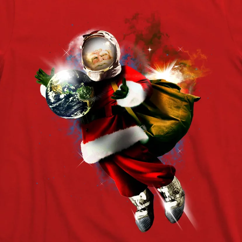 Santa Claus Astronaut In Space T-Shirt