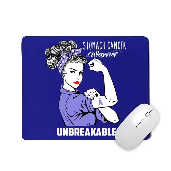 Stomach Cancer Awareness Stomach Cancer Warrior Unbreakable Gift Mousepad