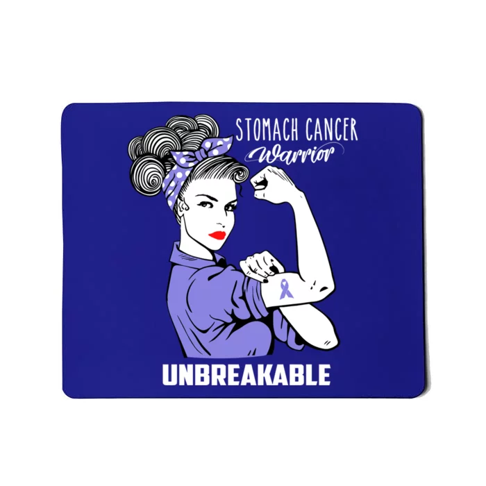 Stomach Cancer Awareness Stomach Cancer Warrior Unbreakable Gift Mousepad