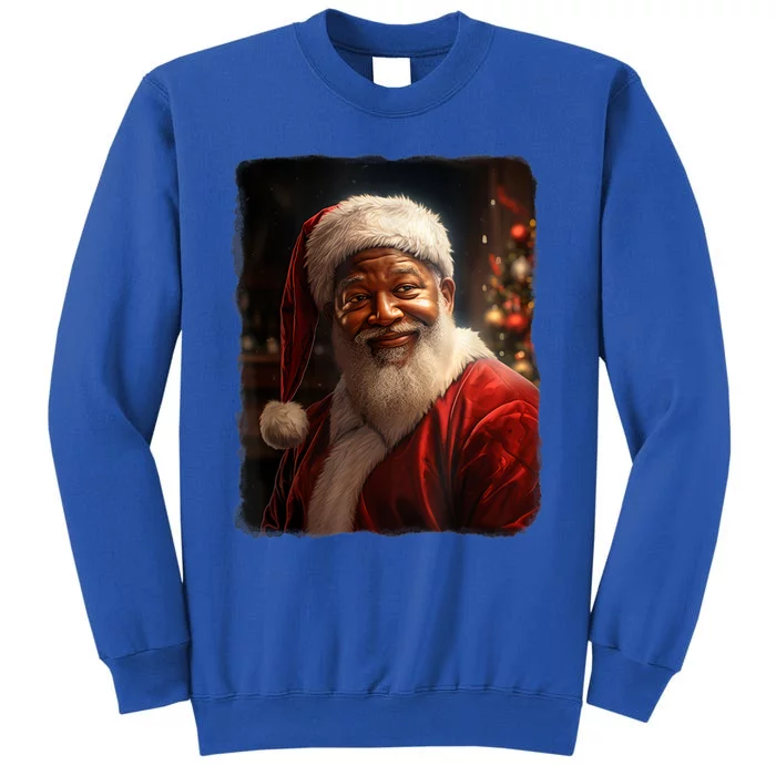 Santa Claus African American Realistic Potrait Christmas Tall Sweatshirt