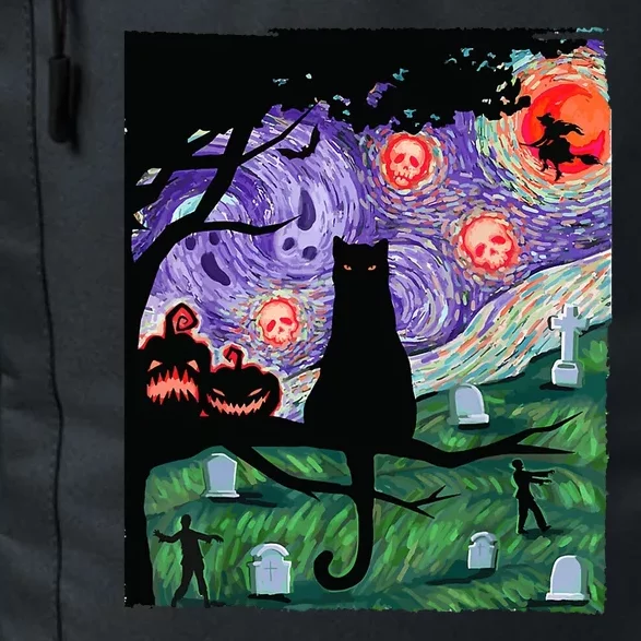 Spooky Cat Art Painting Halloween Daily Commute Backpack