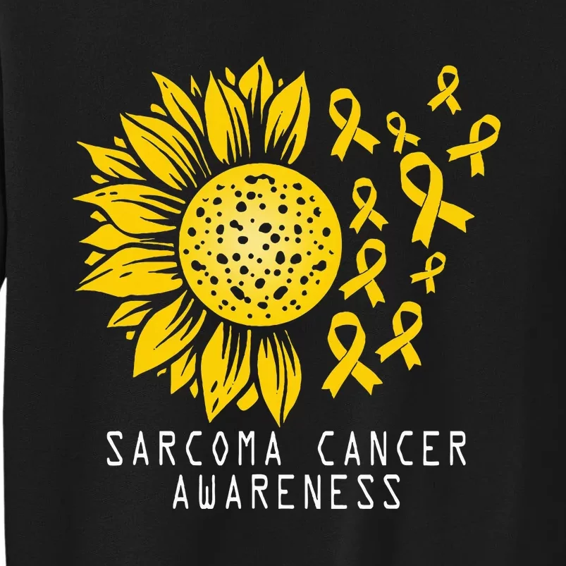 Sarcoma Cancer Awareness Sunflower Yellow Ribbon Sarcoma Sweatshirt