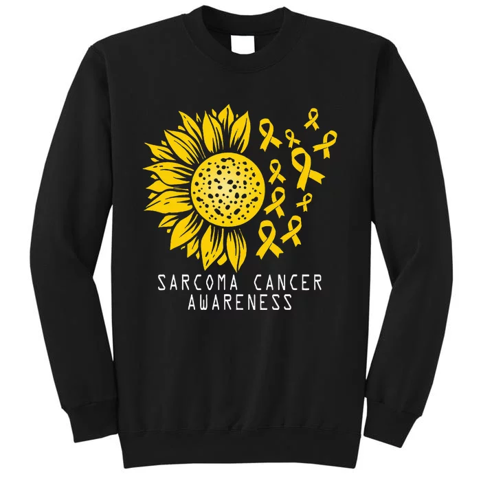 Sarcoma Cancer Awareness Sunflower Yellow Ribbon Sarcoma Sweatshirt