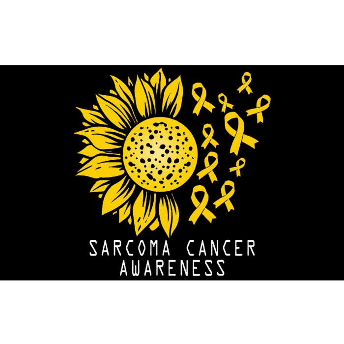 Sarcoma Cancer Awareness Sunflower Yellow Ribbon Sarcoma Bumper Sticker