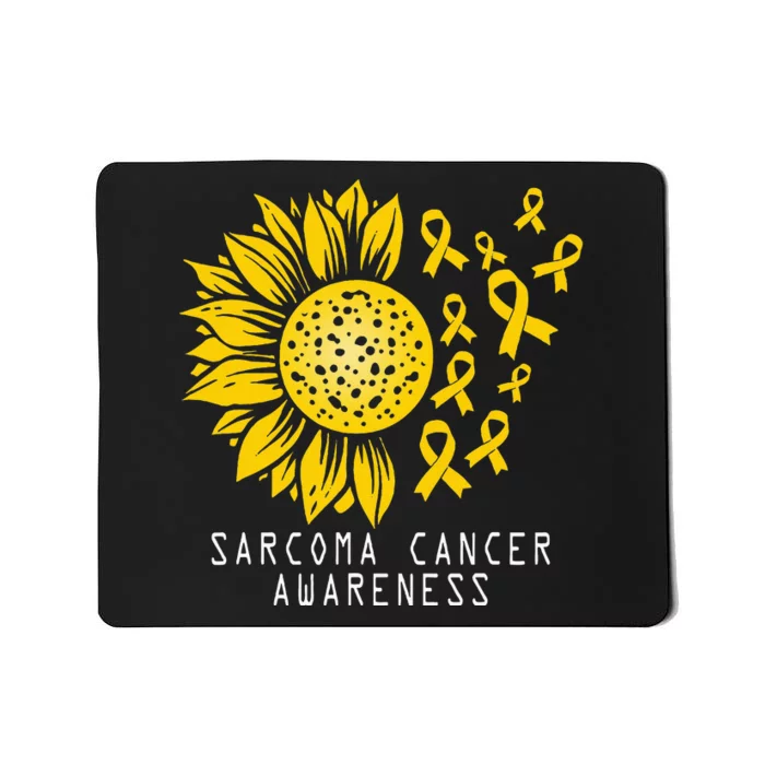 Sarcoma Cancer Awareness Sunflower Yellow Ribbon Sarcoma Mousepad