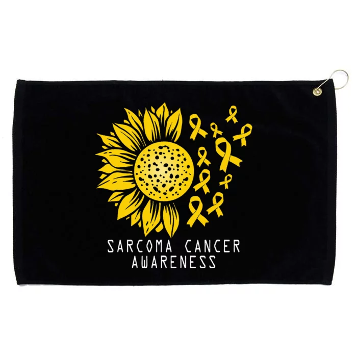 Sarcoma Cancer Awareness Sunflower Yellow Ribbon Sarcoma Grommeted Golf Towel