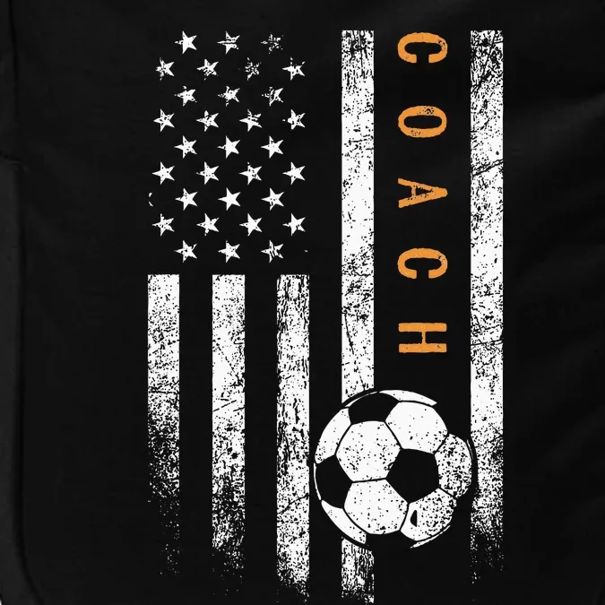 Soccer Coach American Flag Design Soccer Trainer Coaching Impact Tech Backpack