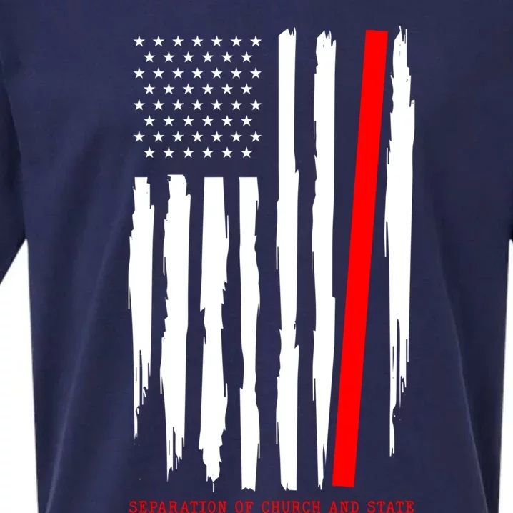 Seperate Church And State Again Political Awareness Us Flag Cool Gift Sueded Cloud Jersey T-Shirt