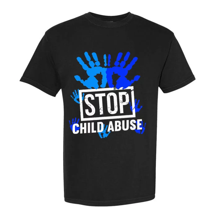 Stop Child Abuse Child Abuse Prevention awareness Garment-Dyed Heavyweight T-Shirt