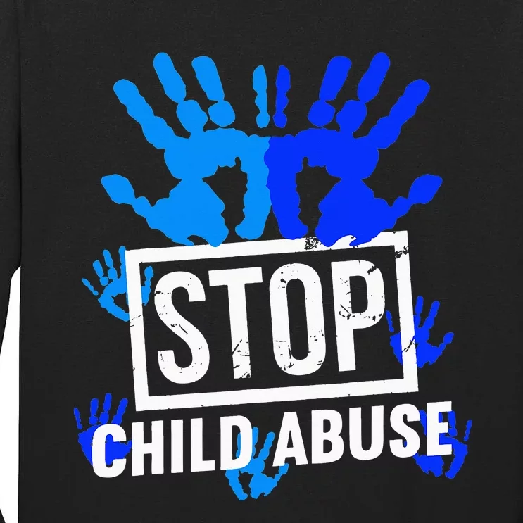 Stop Child Abuse Child Abuse Prevention awareness Tall Long Sleeve T-Shirt