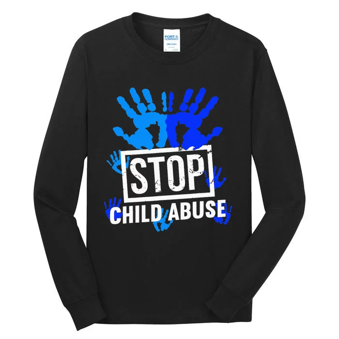 Stop Child Abuse Child Abuse Prevention awareness Tall Long Sleeve T-Shirt