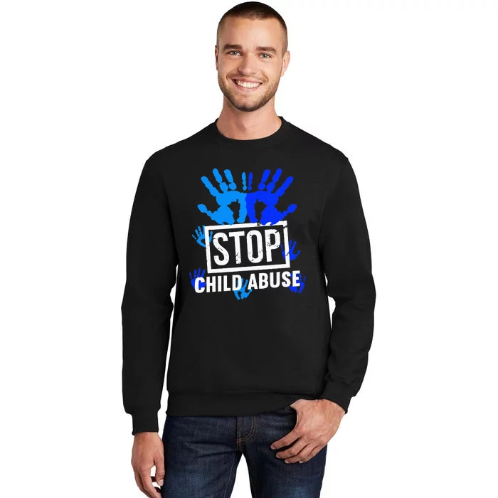 Stop Child Abuse Child Abuse Prevention awareness Tall Sweatshirt