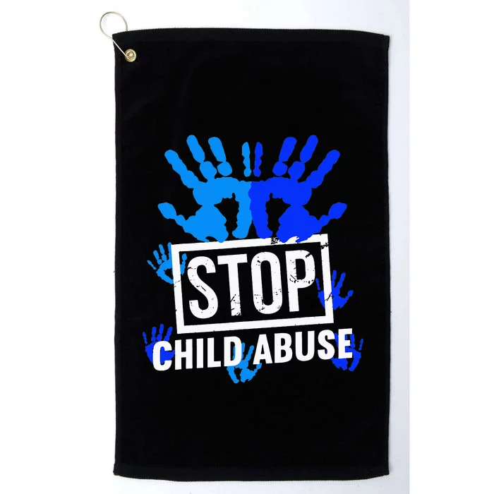 Stop Child Abuse Child Abuse Prevention awareness Platinum Collection Golf Towel