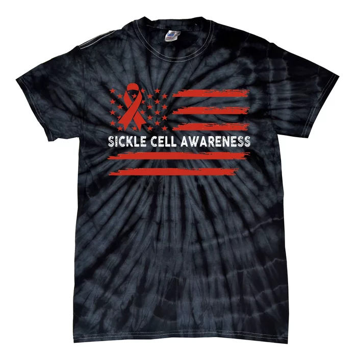 Sickle Cell Awareness Flag Sickle Cell Warrior Tie-Dye T-Shirt