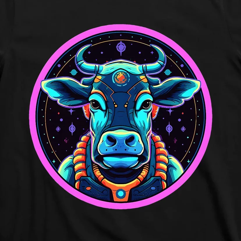 Space Cow Astronaut Funny Cosmic Galaxy Animals T-Shirt