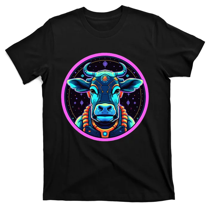 Space Cow Astronaut Funny Cosmic Galaxy Animals T-Shirt