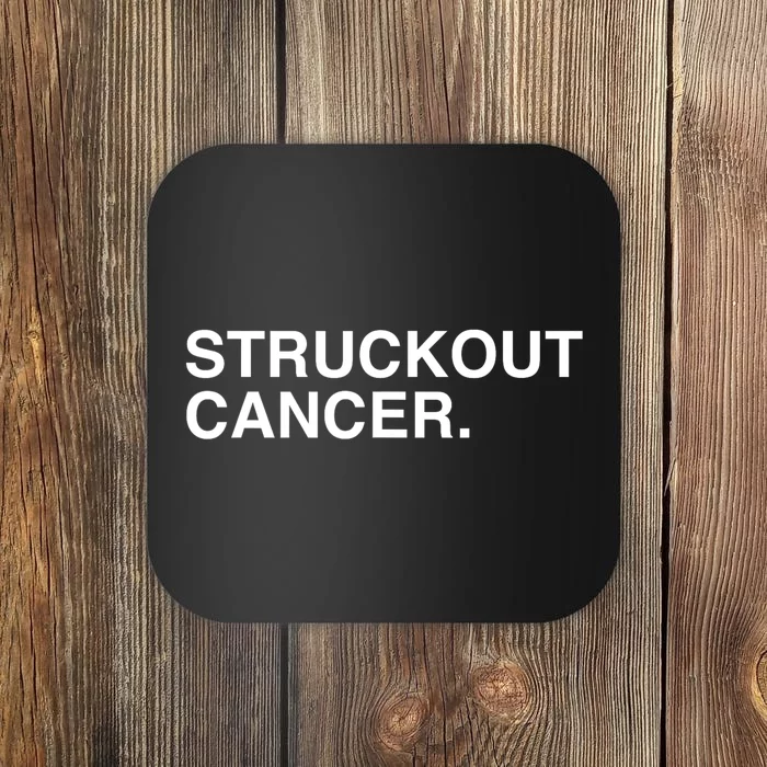 Struckout Cancer Awareness Walk Baseball For Men Women Coaster