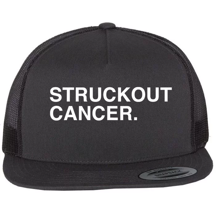 Struckout Cancer Awareness Walk Baseball For Men Women Flat Bill Trucker Hat