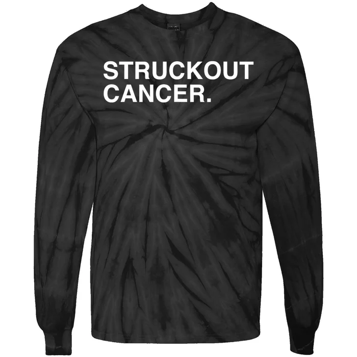 Struckout Cancer Awareness Walk Baseball For Men Women Tie-Dye Long Sleeve Shirt