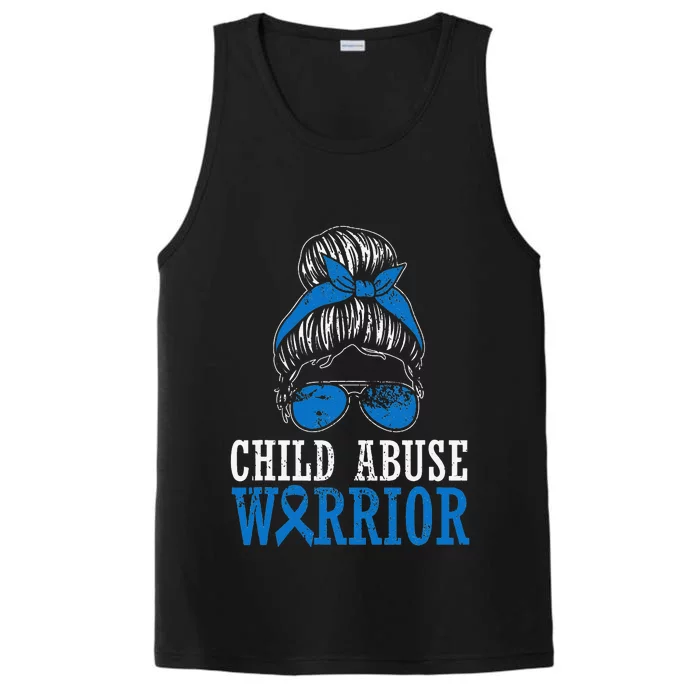 Stop Child Abuse Awareness Support Performance Tank