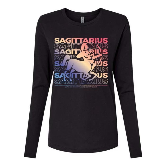 Sagittarius Centaur Archer Zodiac Esoteric Astrology Gift Womens Cotton Relaxed Long Sleeve T-Shirt