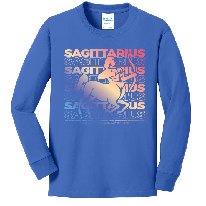 Sagittarius Centaur Archer Zodiac Esoteric Astrology Gift Kids Long Sleeve Shirt