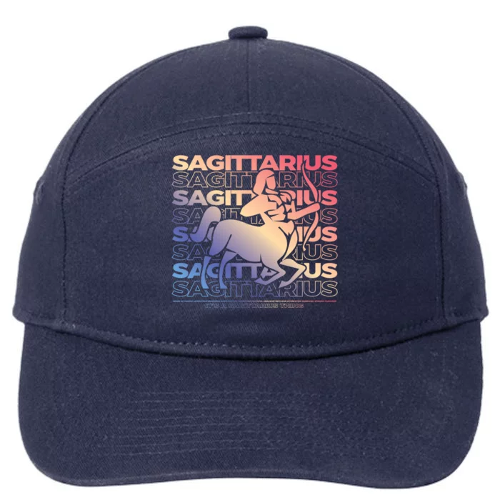 Sagittarius Centaur Archer Zodiac Esoteric Astrology Gift 7-Panel Snapback Hat