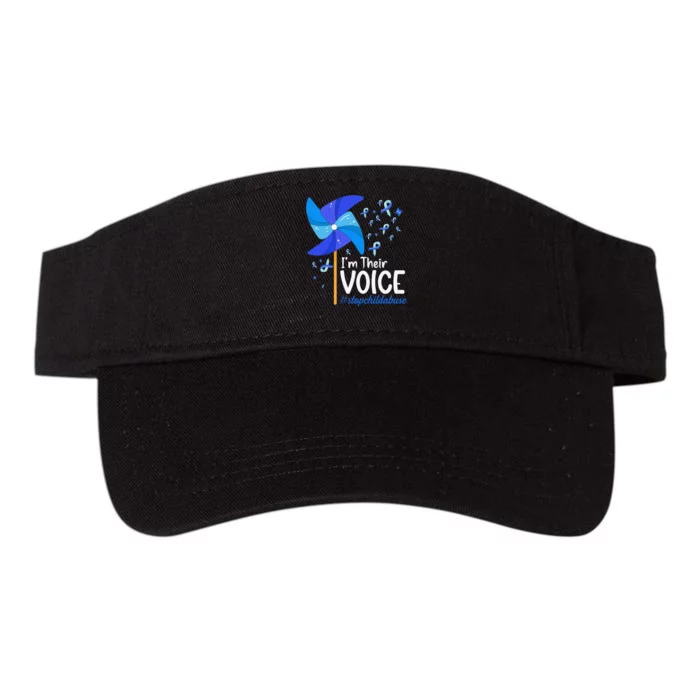 Stop Child Abuse Prevetion Awareness Month Rainbow Premium Valucap Bio-Washed Visor