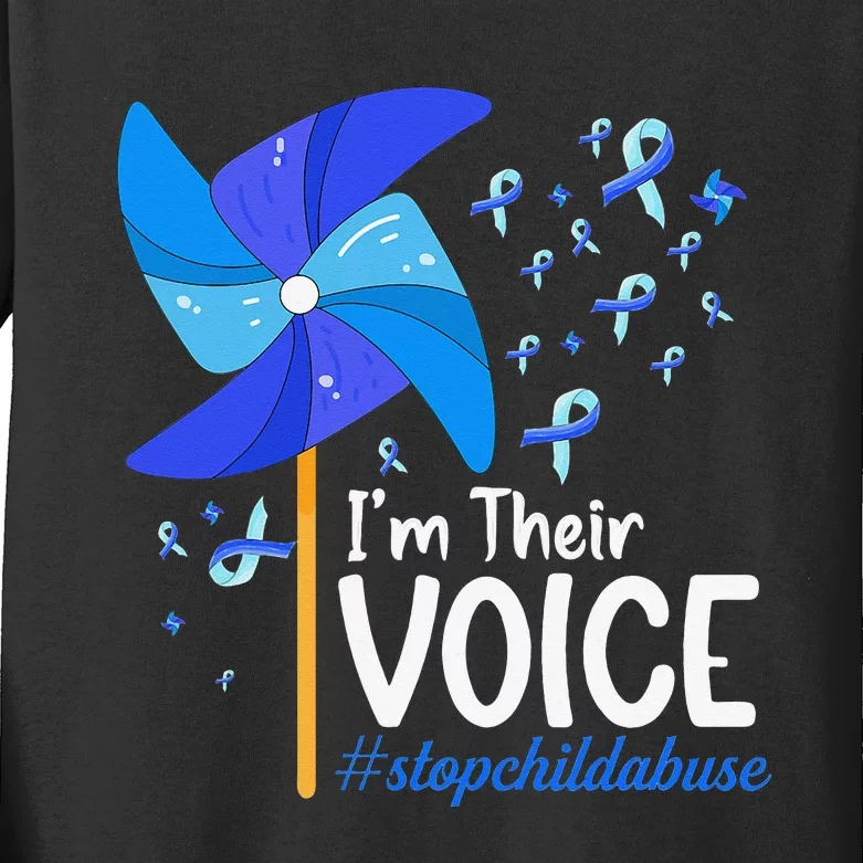 Stop Child Abuse Prevetion Awareness Month Rainbow Premium Kids Long Sleeve Shirt