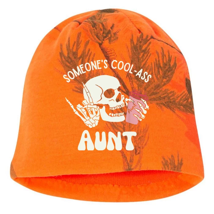 SomeoneS Cool Ass Aunt Cool Auntie Club Skull Skeleton Kati - Camo Knit Beanie