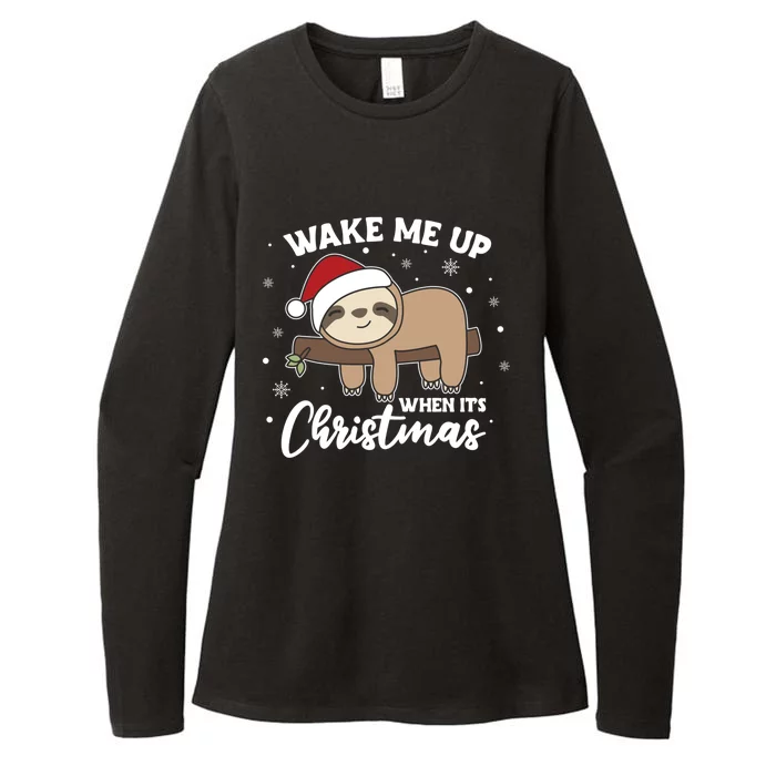 Sloth Christmas Animal Wake Me Up When ItS Christmas Meaningful Gift Womens CVC Long Sleeve Shirt