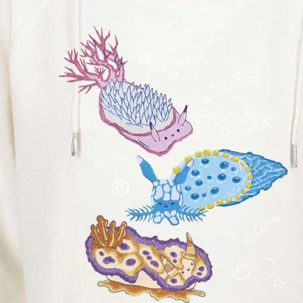 Sea Cucumber Animal Ocean Life Lover Plastic Free Cute Gift Womens Funnel Neck Pullover Hood