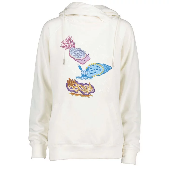 Sea Cucumber Animal Ocean Life Lover Plastic Free Cute Gift Womens Funnel Neck Pullover Hood