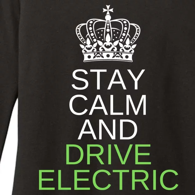 Stay Calm And Drive Electric Cars, Drive EVs, Funny ECar Womens CVC Long Sleeve Shirt