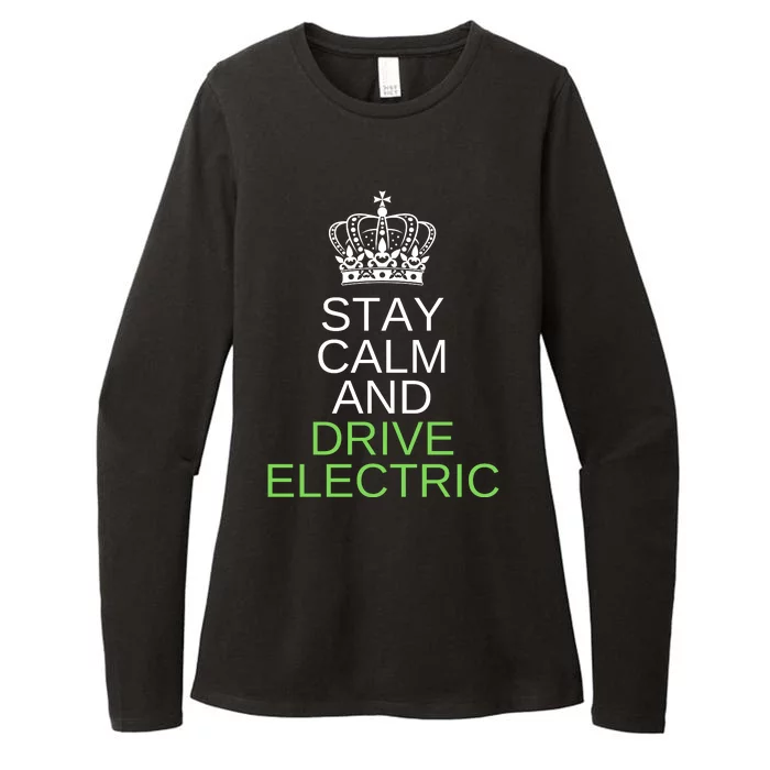 Stay Calm And Drive Electric Cars, Drive EVs, Funny ECar Womens CVC Long Sleeve Shirt