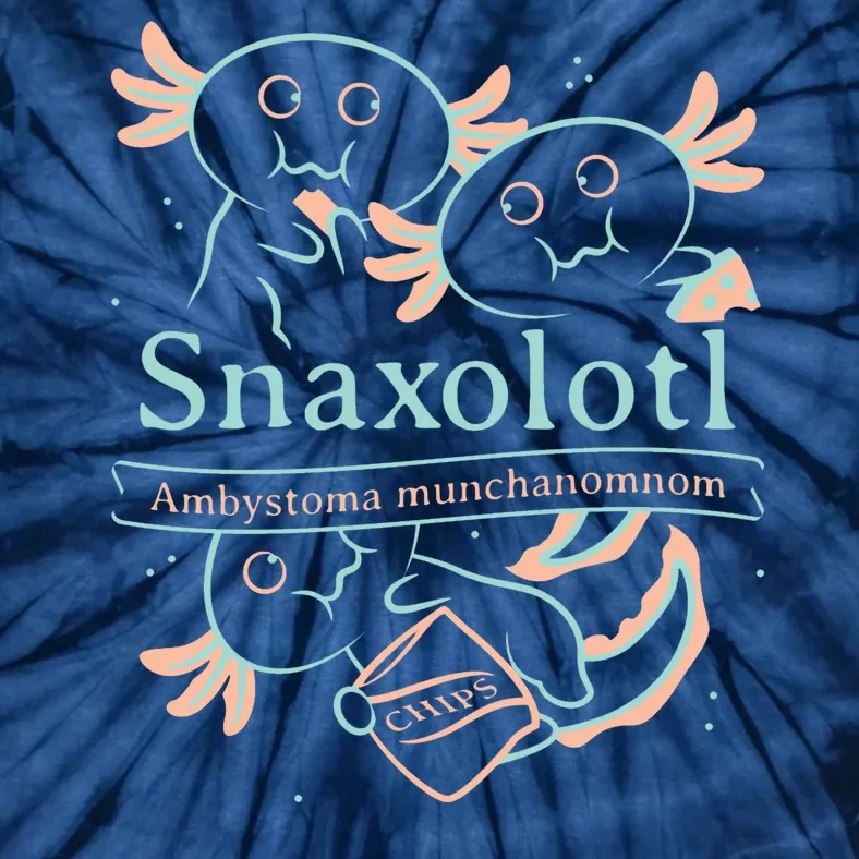 Snaxolotl Cute Axolotl Chips Tie-Dye T-Shirt