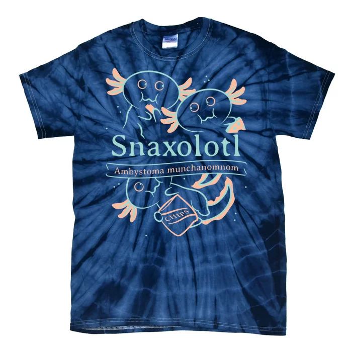 Snaxolotl Cute Axolotl Chips Tie-Dye T-Shirt