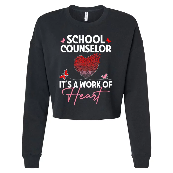 School Counselor Appreciation Gifts Valentine's Day School Cropped Pullover Crew