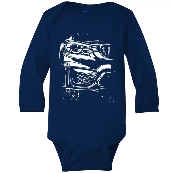 Sports Car Automotive Baby Long Sleeve Bodysuit