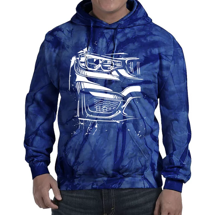 Sports Car Automotive Tie Dye Hoodie