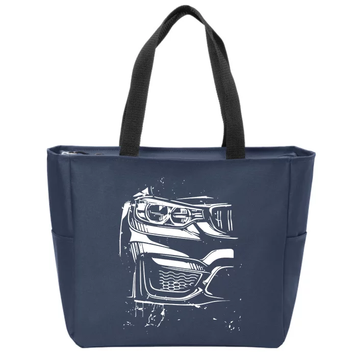 Sports Car Automotive Zip Tote Bag