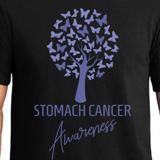 Stomach Cancer Awareness Butterfly Tree Motivational Gift Cute Gift Pajama Set